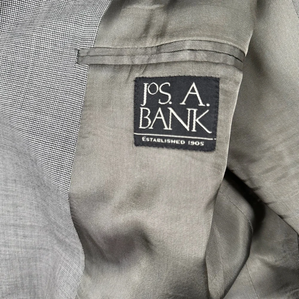 Jos. A. Bank Mens 48R Gray 100% Wool Two Button Blazer Sport Coat Classic Fit